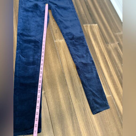 AG Adriano Goldschmied size 26 Deep Blue Skinny Jeans Low Rise Velour - Picture 7 of 11